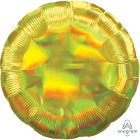 STANDARD ROUND HOLOGRAPHIC IRIDESCENT YELLOW